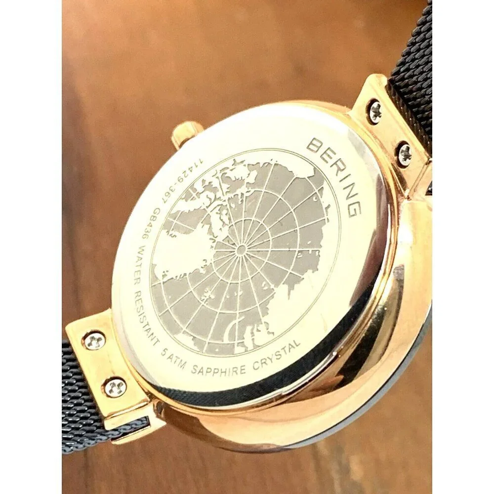 Bering Women's Watch 11429-367 Quartz Rose Gold Blue Mother of Pearl Cer…